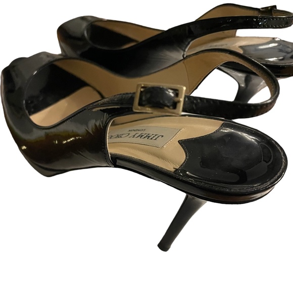 Jimmy Choo NOVA 100 heels black pattern slingback. - Picture 5 of 12